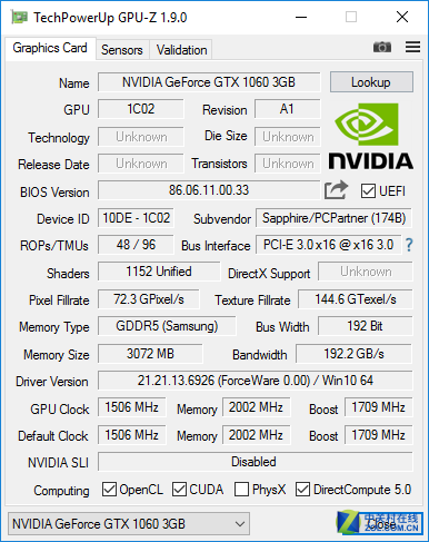 搭载GTX1060 3GB 宏碁 威武781评测